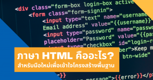 ภาษา HTML คืออะไร สำหรับมือใหม่เพื่อเข้าใจโครงสร้างพื้นฐาน
