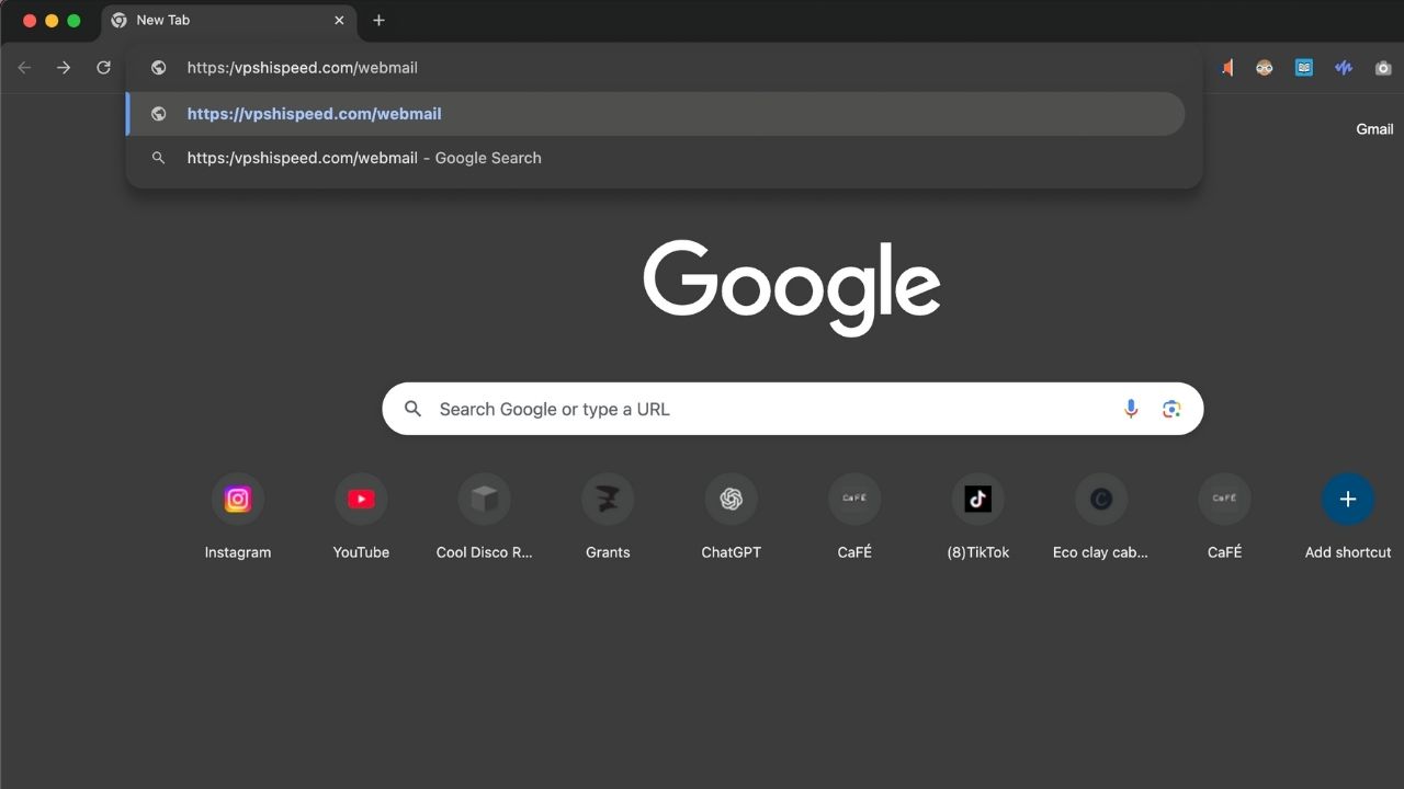 หน้าล็อกอิน Webmail