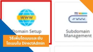 วิธีเพิ่มโดเมนและซับโดเมนใน DirectAdmin