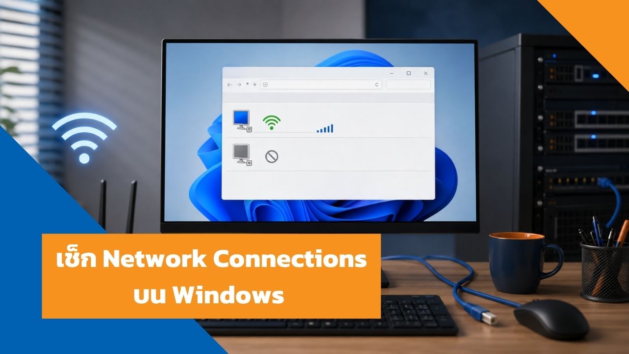 เช็ก Network Connections บน Windows