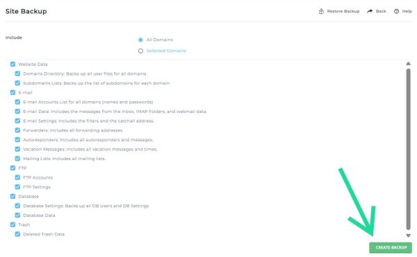 Create Backup