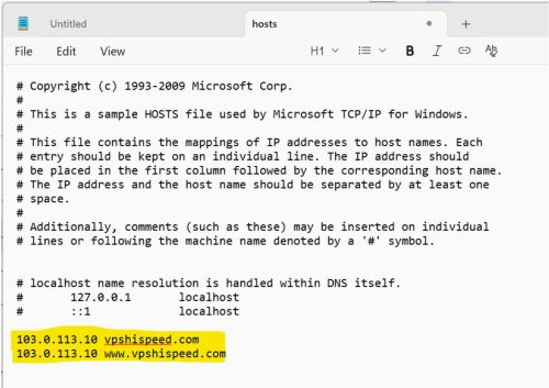 IP Address_Domain Name วิธีแก้ Hosts File บน Windows