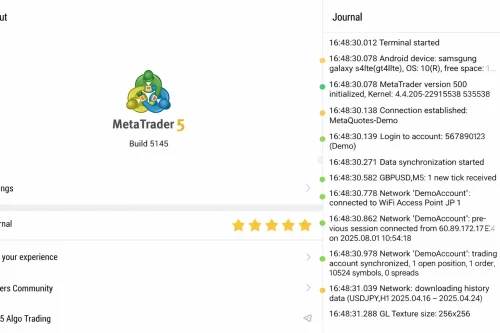 Journal and Log in MT4/MT5 2025