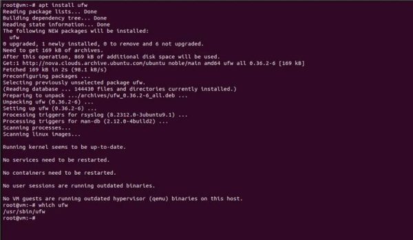 apt install ufw