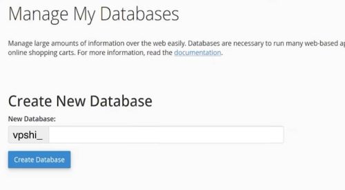 create new db