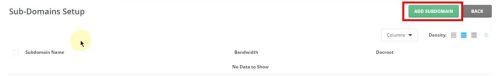 คลิก Add Subdomain