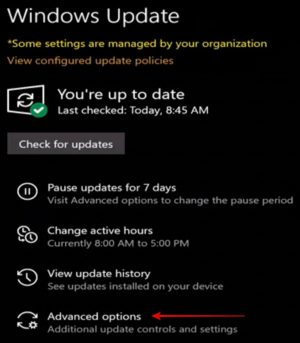 คลิกที่ Advanced options