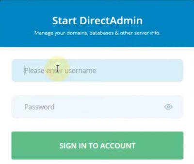ล็อกอินเข้า DirectAdmin (ธีม Evolution)