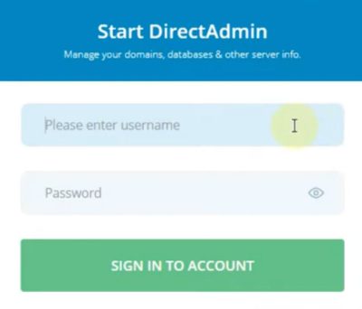 เข้าสู่ระบบ DirectAdmin